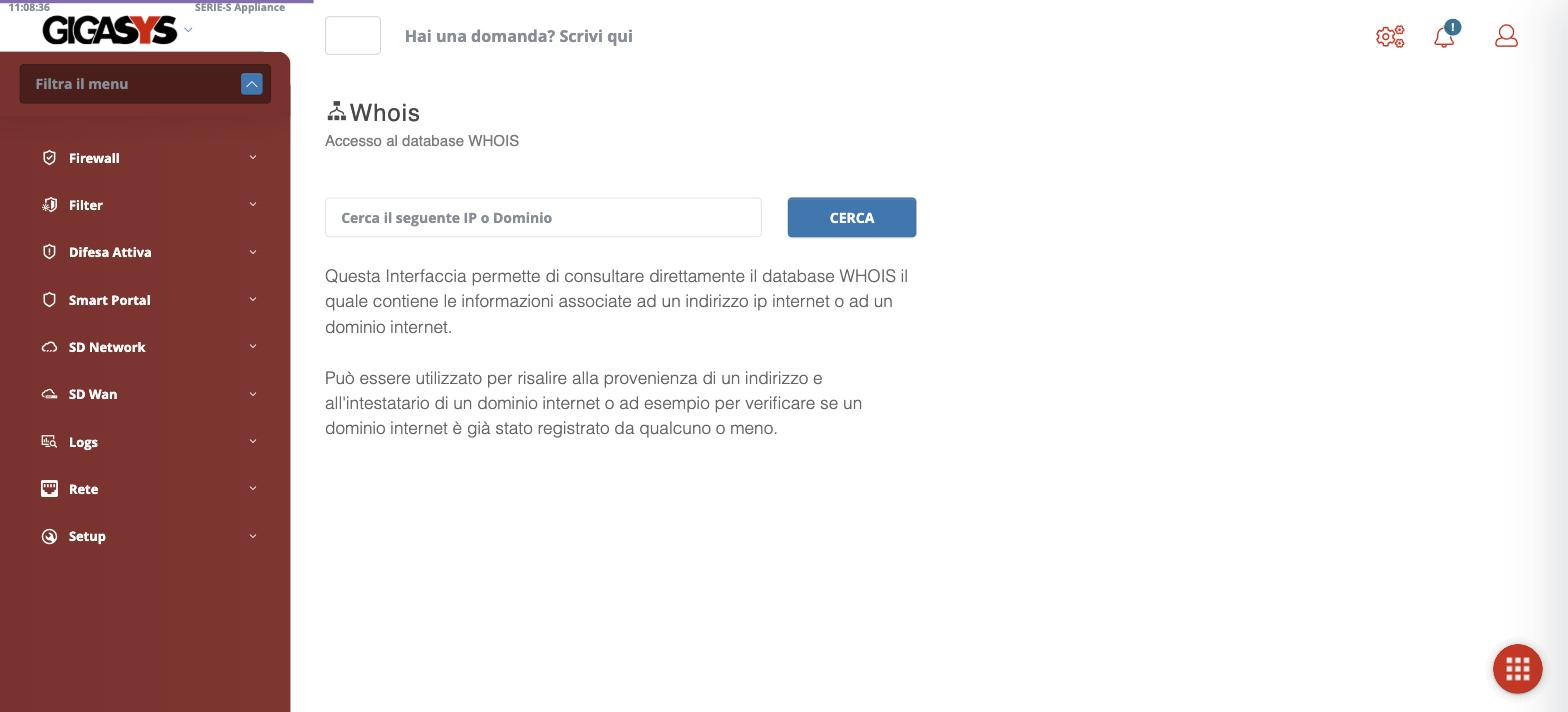 Lo strumento Whois
