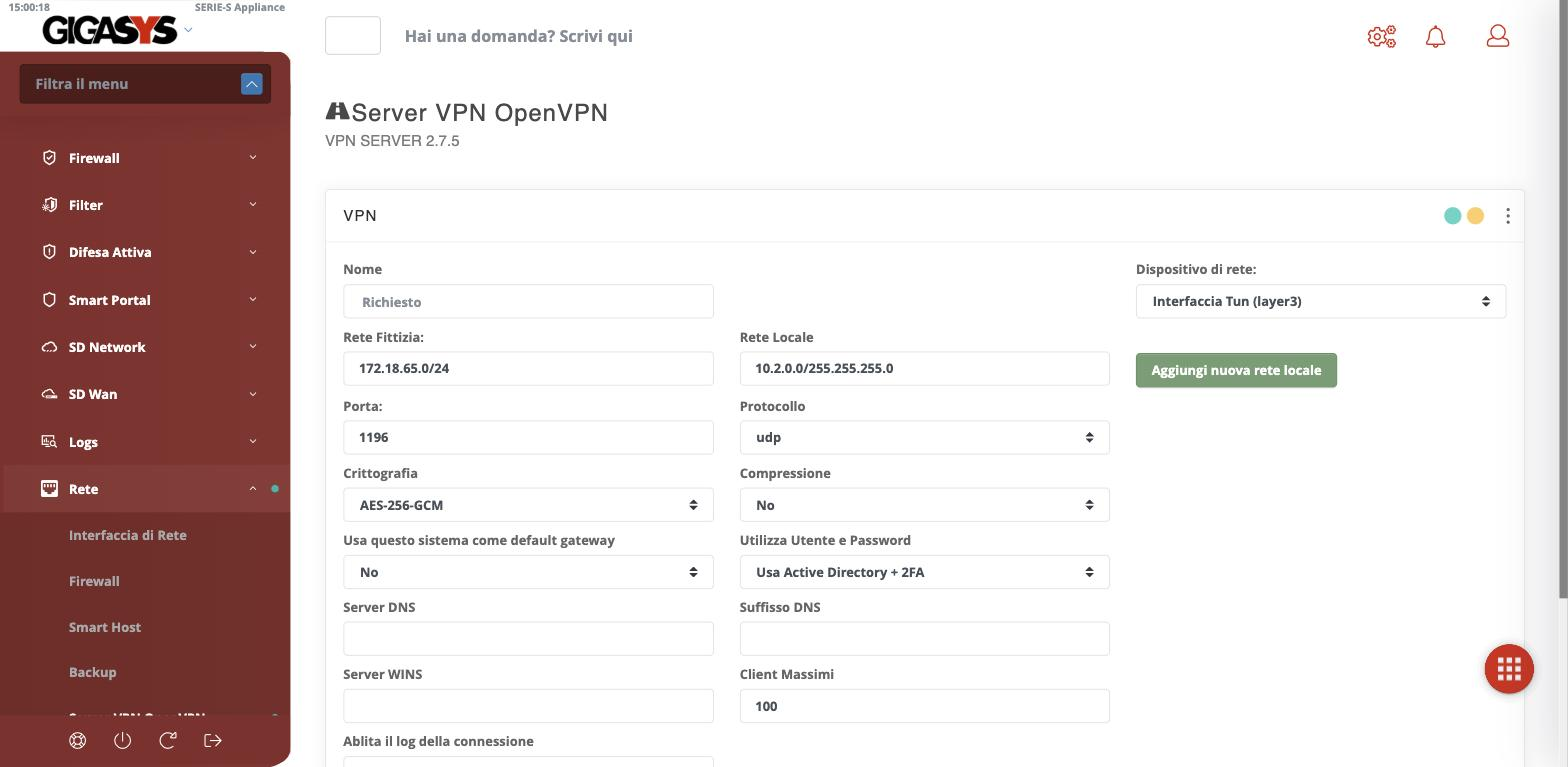 La creazione di un server OpenVPN Remote Access, con l'autenticazione Active Directory + 2FA