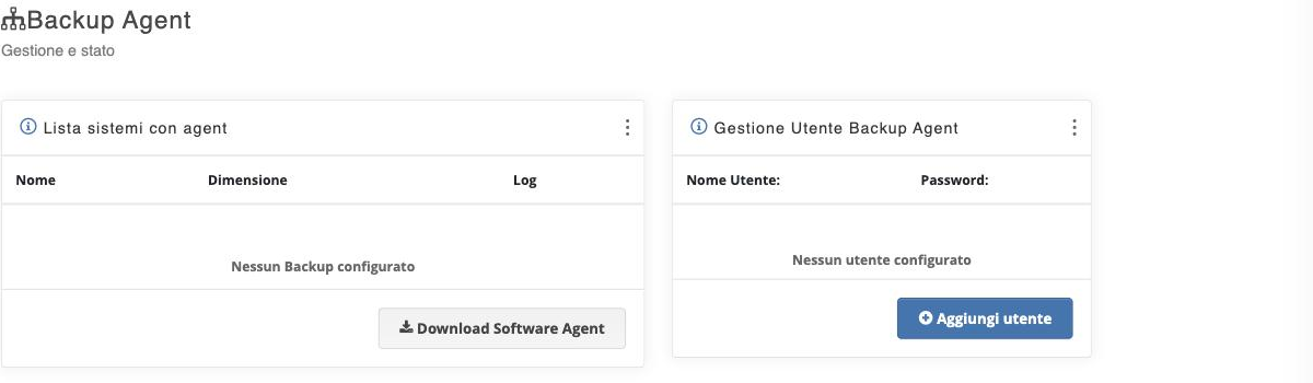 Gestione degli agent sull'appliance