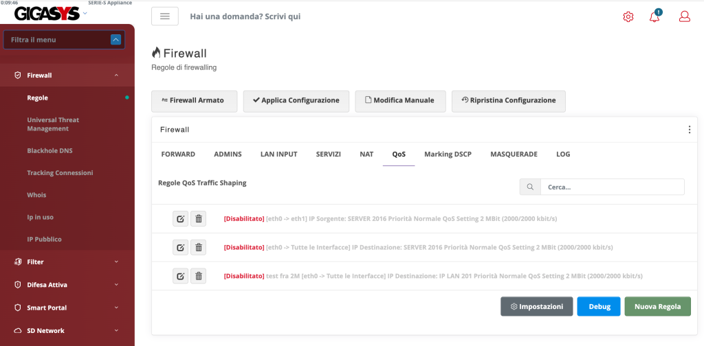 qos-settings Impostazioni QoS